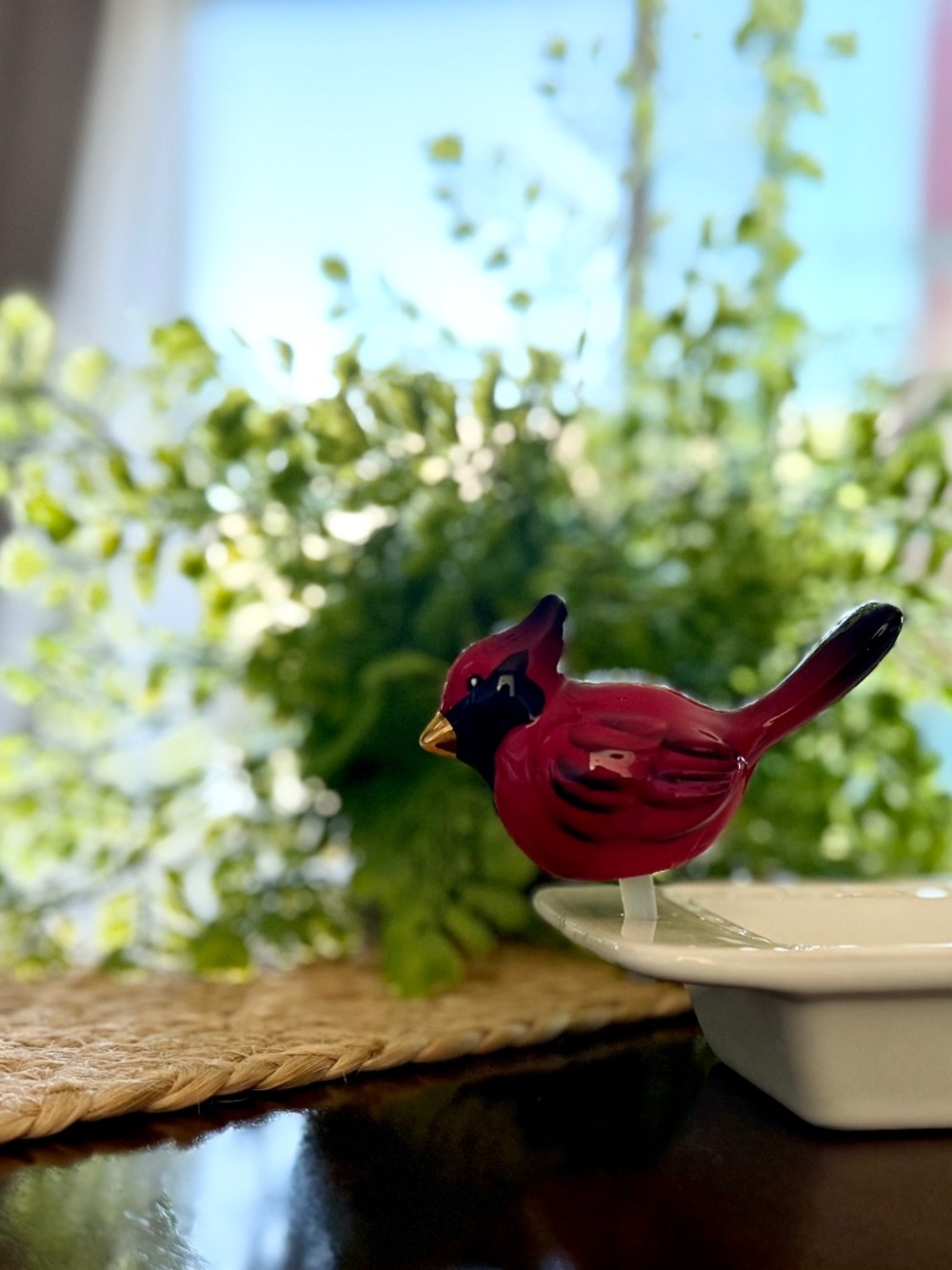 Nora Fleming Winter Songbird Red cardinal